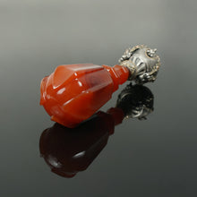 Load image into Gallery viewer, Antique Wax Seal Desk Stamp Agate Handle Sterling Silver & Gold Figural Dog & Putti Matrix