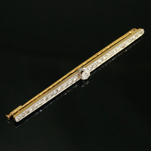 Load image into Gallery viewer, Antique Edwardian 14K Gold Diamond Bar Brooch Pin