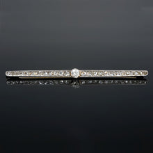 Load image into Gallery viewer, Antique Edwardian 14K Gold Diamond Bar Brooch Pin