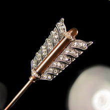 Load image into Gallery viewer, Antique French 18K Diamond Stick Pin Brooch