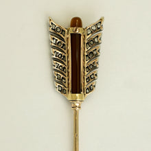 Load image into Gallery viewer, Back close up of an antique French 18K gold brooch