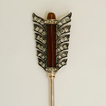 Load image into Gallery viewer, Diamond studded feathers shaped brooch