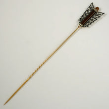 Load image into Gallery viewer, French 18K Diamond Stick Pin Brooch