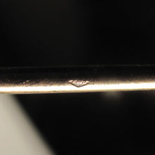 Load image into Gallery viewer, Antique French 18K Gold Rose Cut Diamonds Arrow Hat Stick Pin Brooch, Chalcedony Stone