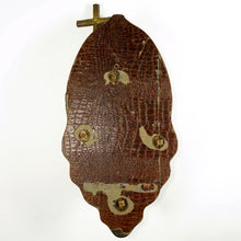 Load image into Gallery viewer, Antique French Bronze Holy Water Font, Angel & Cross Wall Stoup