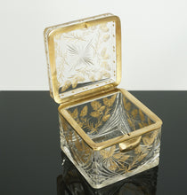 Load image into Gallery viewer, Antique French Cut Crystal Glass Box, Casket, Gilt Bronze Mounts