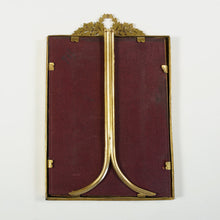 Load image into Gallery viewer, Antique French Napoleon III Gilt Bronze Photo Frame Empire Style Ormolu Mahogany Wood Table Top Picture Frame