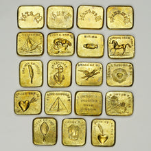 Load image into Gallery viewer, Antique French Bronze Multiple Wax Seal Set, Palais Royal Sceau Cachet Etui Case, Multiple Stamps Matrices