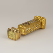 Load image into Gallery viewer, Antique French Enamel Multiple Wax Seal Set, Palais Royal Sceau Cachet Etui, Various Stamps Matrices