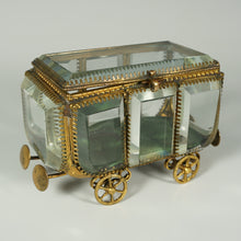 Load image into Gallery viewer, Antique Victorian Beveled Glass Jewelry Box Vitrine