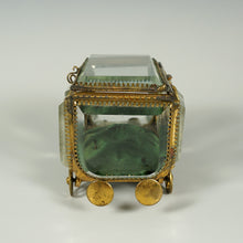Load image into Gallery viewer, Antique Victorian Beveled Glass Jewelry Box Vitrine