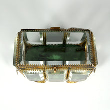 Load image into Gallery viewer, Antique Victorian Beveled Glass Jewelry Box Vitrine
