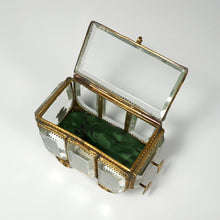 Load image into Gallery viewer, Antique Victorian Beveled Glass Jewelry Box Vitrine