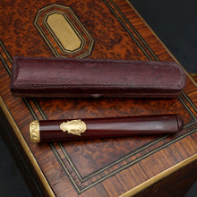 Load image into Gallery viewer, Antique French 18K Gold Cherry Amber Cigarette Holder or Cheroot Holder, Etui Case