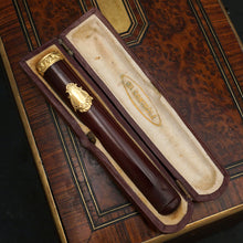 Load image into Gallery viewer, Antique French 18K Gold Cherry Amber Cigarette Holder or Cheroot Holder, Etui Case