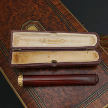 Load image into Gallery viewer, Antique French 18K Gold Cherry Amber Cigarette Holder or Cheroot Holder, Etui Case