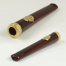 Load image into Gallery viewer, Antique French 18K Gold Cherry Amber Cigarette Holder or Cheroot Holder, Etui Case