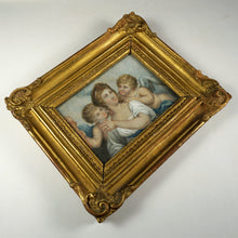 Load image into Gallery viewer, Antique Miniature Portrait Painting Georgian Era Gouache on Vellum Gilt Wood Frame
