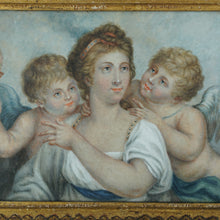 Load image into Gallery viewer, Antique Miniature Portrait Painting Georgian Era Gouache on Vellum Gilt Wood Frame