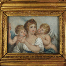 Load image into Gallery viewer, Antique Miniature Portrait Painting Georgian Era Gouache on Vellum Gilt Wood Frame
