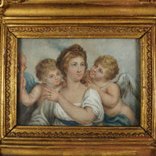 Load image into Gallery viewer, Antique Miniature Portrait Painting Georgian Era Gouache on Vellum Gilt Wood Frame