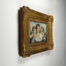 Load image into Gallery viewer, Antique Miniature Portrait Painting Georgian Era Gouache on Vellum Gilt Wood Frame
