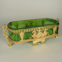 Load image into Gallery viewer, Antique French Empire Gilt Bronze Ormolu Glass Jardiniere Table Centerpiece