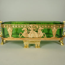 Load image into Gallery viewer, Antique French Empire Gilt Bronze Ormolu Glass Jardiniere Table Centerpiece