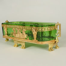 Load image into Gallery viewer, Antique French Empire Gilt Bronze Ormolu Glass Jardiniere Table Centerpiece