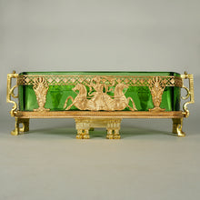 Load image into Gallery viewer, Antique French Empire Gilt Bronze Ormolu Glass Jardiniere Table Centerpiece