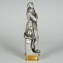 Load image into Gallery viewer, Stamp Joan of Arc Statue Figure, Signed Alfred Daubrée