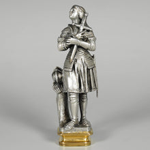 Load image into Gallery viewer, Stamp Joan of Arc Statue Figure, Signed Alfred Daubrée