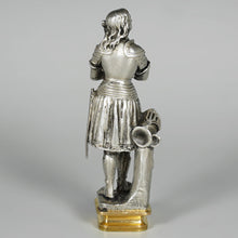 Load image into Gallery viewer, Stamp Joan of Arc Statue Figure, Signed Alfred Daubrée