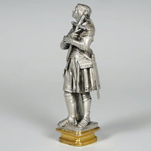 Load image into Gallery viewer, Stamp Joan of Arc Statue Figure, Signed Alfred Daubrée