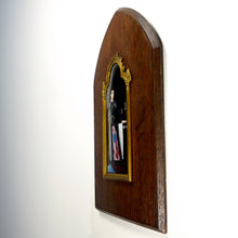Load image into Gallery viewer, Antique French Limoges Enamel Portrait Plaque Joan of Arc, Religious Miniature Scene