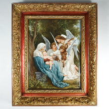 Load image into Gallery viewer, Antique French Hand Painted Porcelain Portrait Plaque Madonna & Baby Jesus, Dated 1899