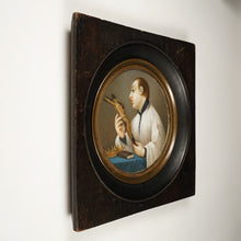 Load image into Gallery viewer, Antique Hand Painted Miniature Portrait Painting of St. Casimir, Religious Scene