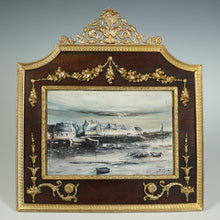 Load image into Gallery viewer, Antique French Napoleon III Empire Style Gilt Bronze Table Top Picture Photo Frame Ormolu Mahogany Wood