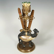 Load image into Gallery viewer, Antique French Napoleon III Figural Camel Cigar / Cigarillo Holder Table Top Display Stand