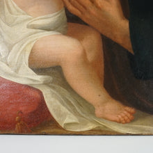 Load image into Gallery viewer, Antique 18thc French or Italian School Religious Oil Painting, Saint Joseph & Baby Jesus
