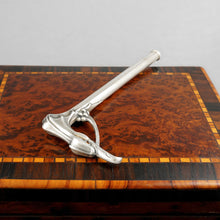 Load image into Gallery viewer, Antique Art Nouveau Silver Cane or Parasol Umbrella Handle Set, Eagle Head, Bat Wings & Glass Eyes
