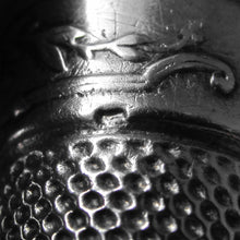 Load image into Gallery viewer, Antique French Silver Sewing Thimble, Neoclassical Motif