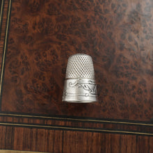Load image into Gallery viewer, Antique French Silver Sewing Thimble, Neoclassical Motif