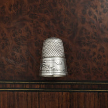 Load image into Gallery viewer, Antique French Silver Sewing Thimble, Neoclassical Motif