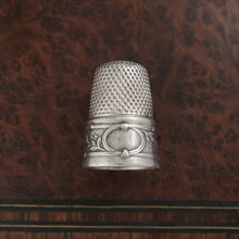 Load image into Gallery viewer, Antique French Silver Sewing Thimble, Neoclassical Motif