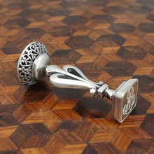 Load image into Gallery viewer, Antique French Silver Wax Seal Desk Stamp Charles Murat Fleur De Lys