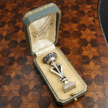 Load image into Gallery viewer, Antique French Silver Wax Seal Desk Stamp Charles Murat Fleur De Lys
