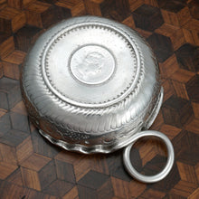 Load image into Gallery viewer, Antique French Silver Wine Taster Tastevin Sommelier Cup, 1827 Coin, Snake Handle