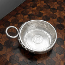 Load image into Gallery viewer, Antique French Silver Wine Taster Tastevin Sommelier Cup, 1827 Coin, Snake Handle