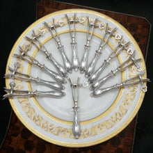 Load image into Gallery viewer, Antique French Sterling Silver PUIFORCAT Bone Holders Set, Lamb Cutlet Pork Chop